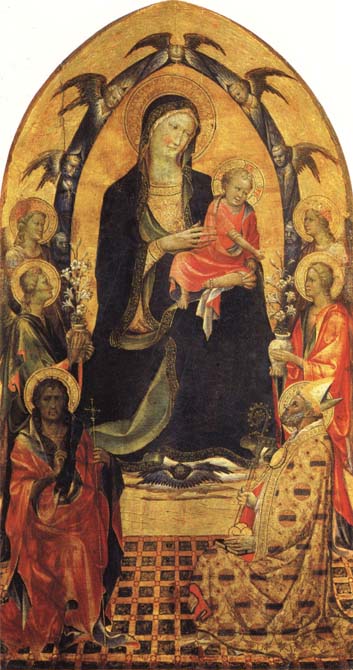 Madonna and Child with SS.John the Baptist and Nicholas and Four Angels